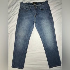Lucky Brand Jeans Womens Size 6/28 Sweet Crop Mid Rise Blue Denim